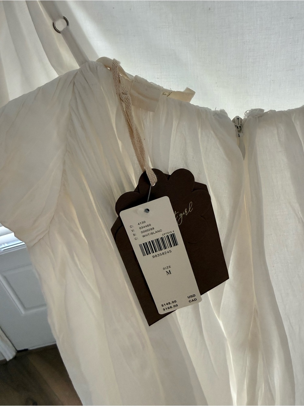 White Linen Anthropologie Dress - Picture 3 of 5